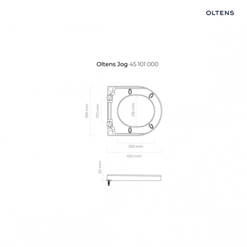 Oltens Jog deska sedesowa wolnoopadająca duroplast biały 45101000