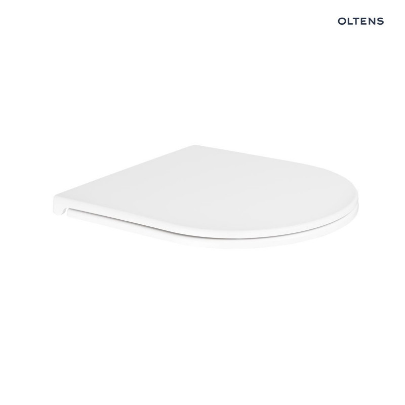 Oltens Hamnes Kort deska sedesowa wolnoopadająca duroplast biała 45111000