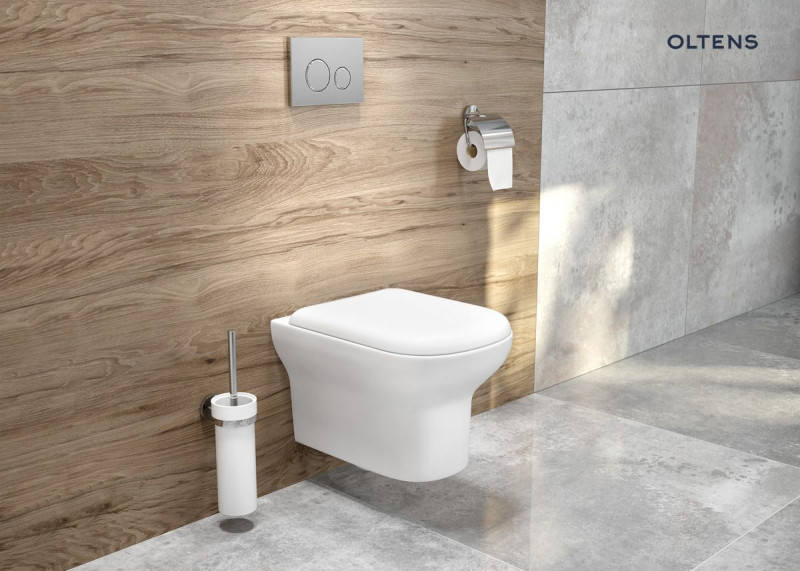 Oltens Gulfoss zestaw muszla WC wisząca PureRim z deską wolnoopadającą Slim 42009000