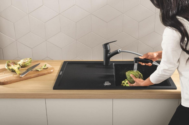 Grohe Start bateria kuchenna zlewozmywakowa czarny matowy 303072431