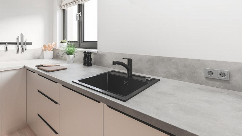 Grohe Start bateria kuchenna zlewozmywakowa czarny matowy 303072431