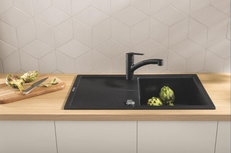 Grohe Start bateria kuchenna zlewozmywakowa czarny matowy 303072431