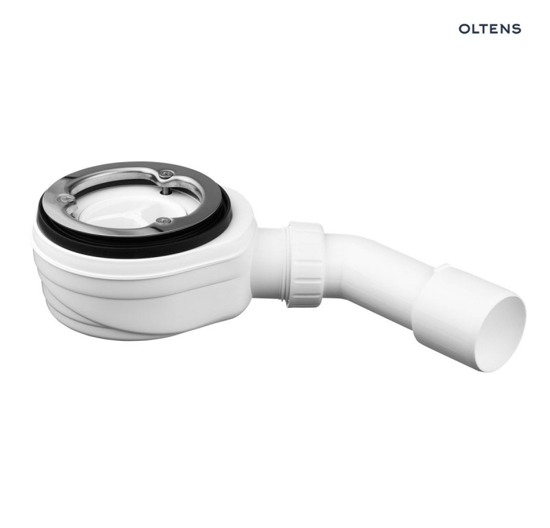 Oltens Pite Turbo syfon do brodzika 90 mm bez pokrywy z metalową flanszą 08004000