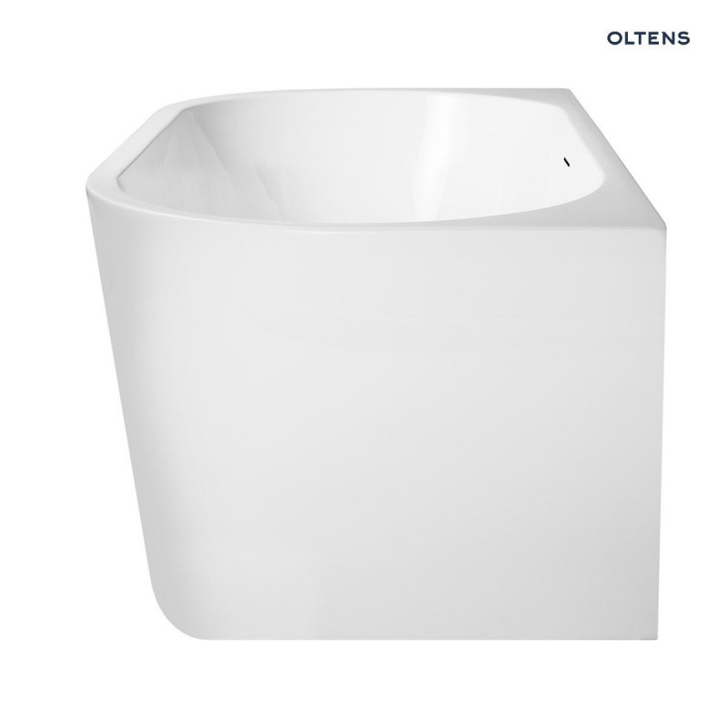 Oltens Delva wanna wolnostojąca przyścienna 170x80 cm akrylowa owalna biały połysk 12019000