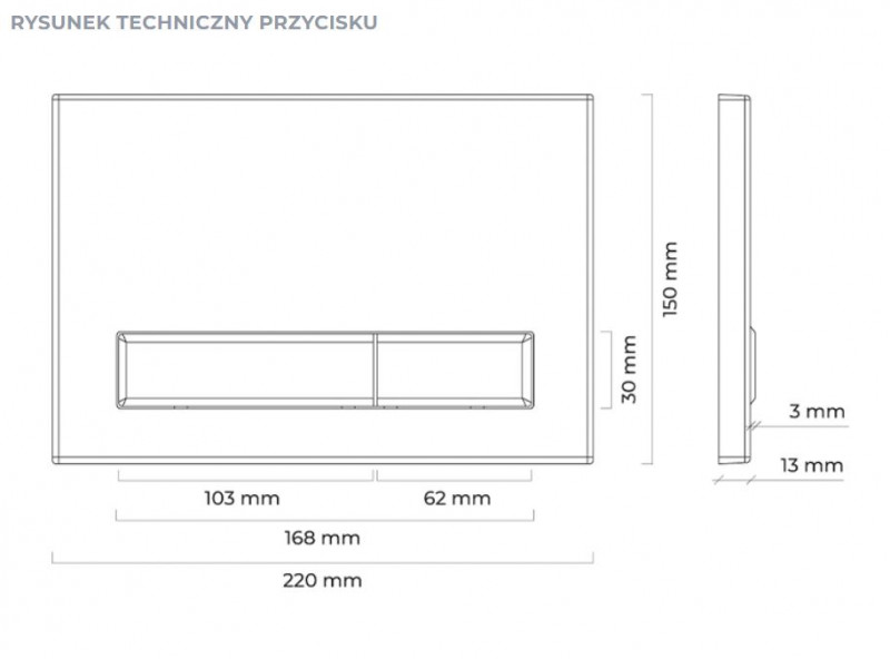 Oltens Triberg Torne zestaw 5w1 stelaż podtynkowy z przyciskiem chrom połysk 58300100