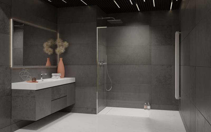 Radaway Modo SL II kabina typu Walk-In 100 lewa chrom przeźroczyste Easy Clean 10319104-01-01L