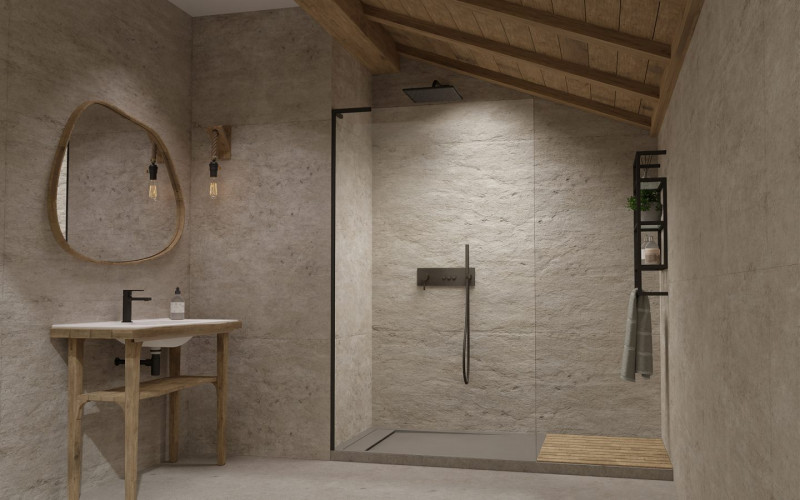 Radaway Modo SL Black II kabina typu Walk-In 70 lewa czarny przeźroczyste Easy Clean 10319074-54-01L