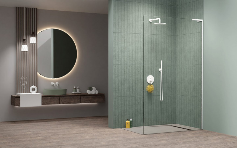 Radaway Modo SL White II kabina typu Walk-In 60 prawa biały przeźroczyste Easy Clean 10319064-04-01R