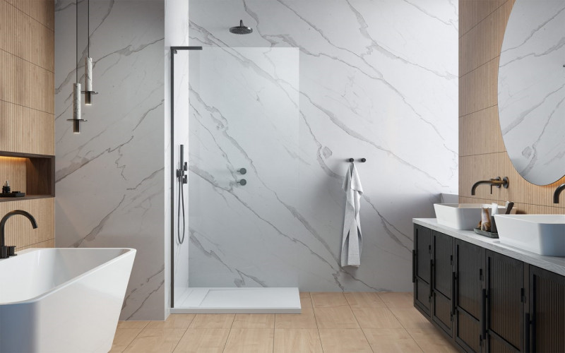 Radaway Modo SL Brushed GunMetal II kabina typu Walk-In 105 lewa gunmetal szczotkowany przeźroczyste Easy Clean 10319105-92-01L