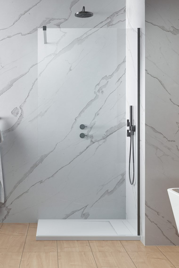 Radaway Modo New Brushed GunMetal II kabina typu Walk-In 115 cm L/P gunmetal szczotkowany przeźroczyste Easy Clean 389115-92-01