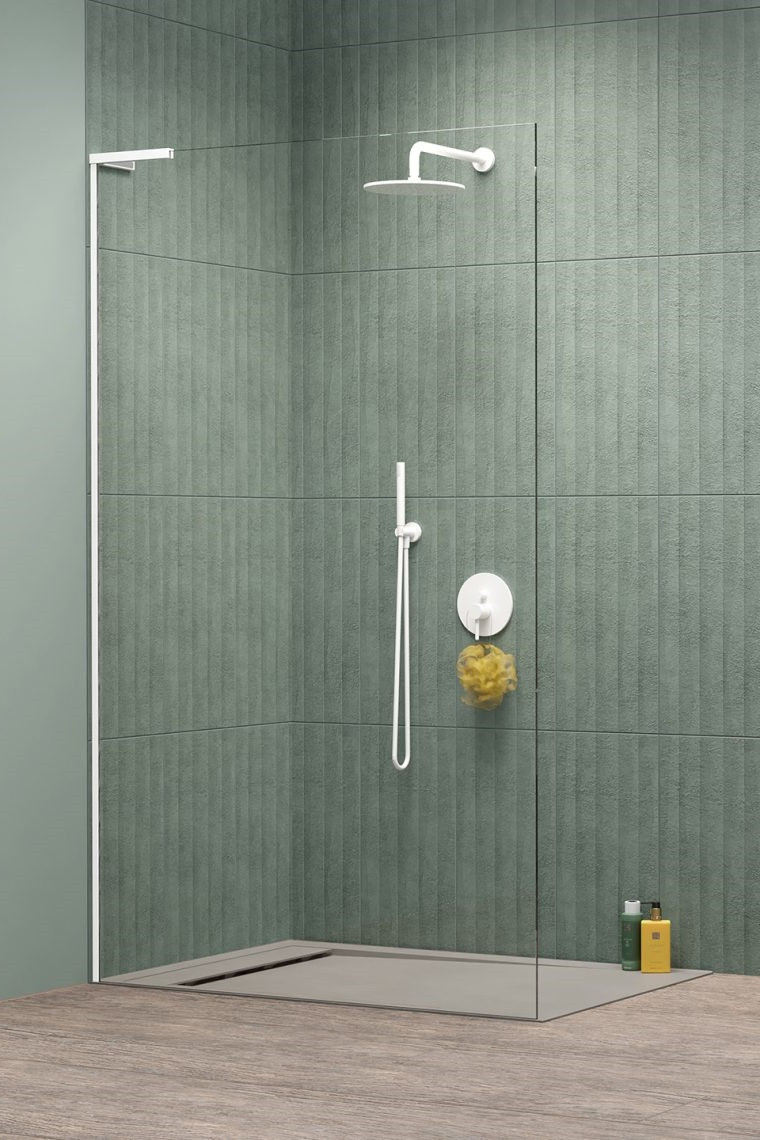 Radaway Modo SL White II kabina typu Walk-In 85 lewa biały przeźroczyste Easy Clean 10319085-04-01L