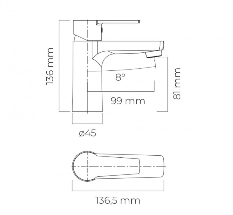 Oltens Jog bateria umywalkowa stojąca chrom 32303100