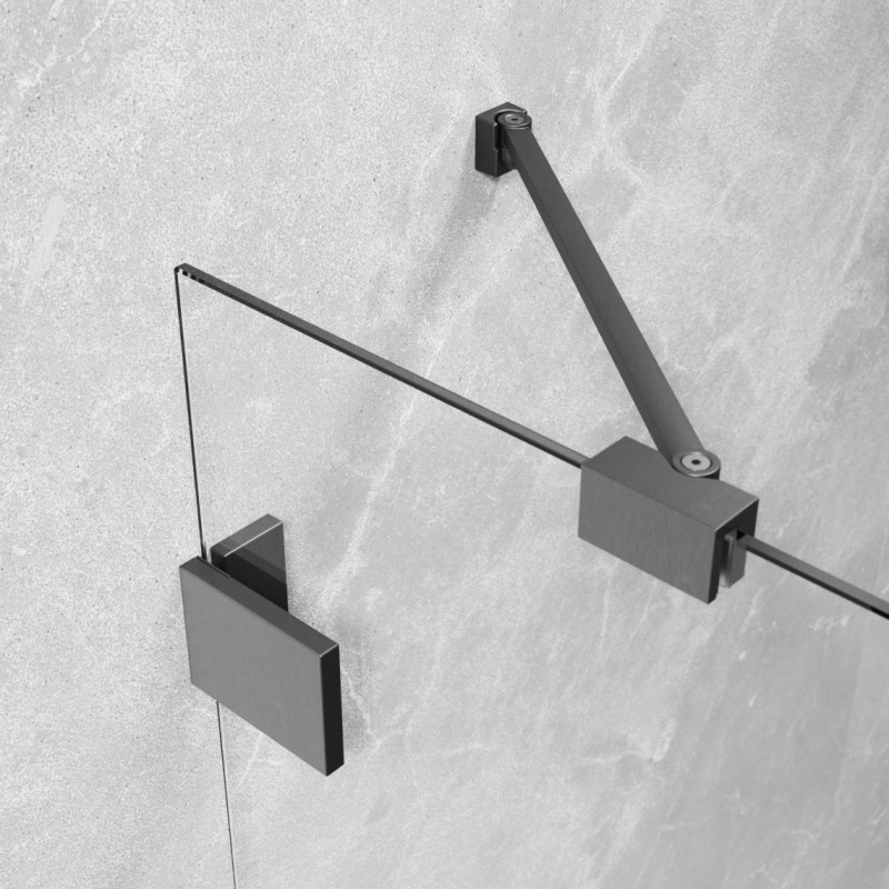 Radaway Essenza Pro Brushed GunMetal DWJ drzwi wnękowe otwierane 130 cm lewe gunmetal Easy Clean 10099130-92-01L