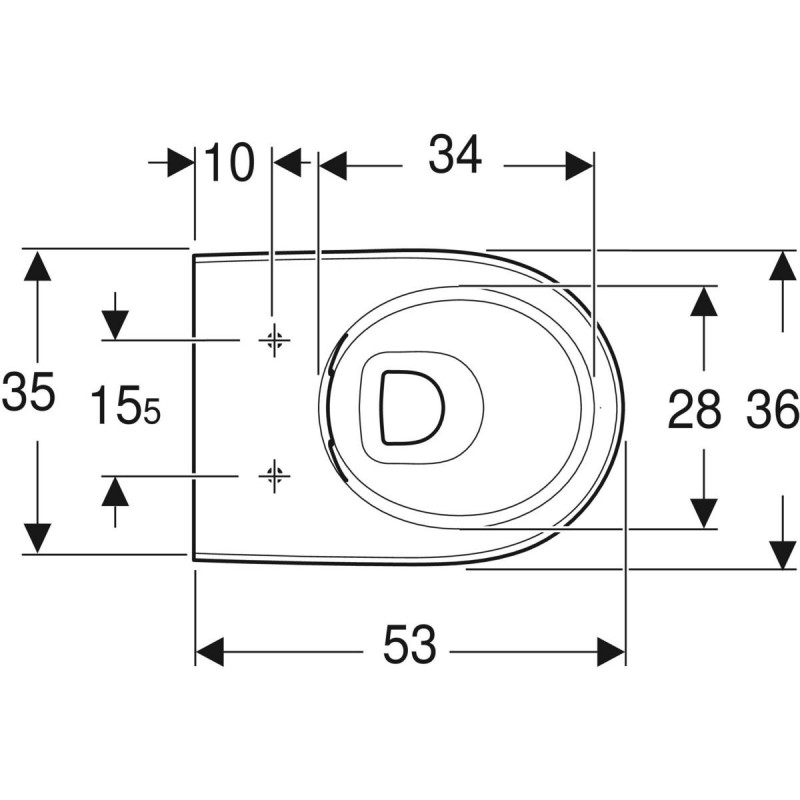 Geberit Selnova Premium muszla wc wisząca Remfree 53 cm kryte mocowania biały 502.035.00.1