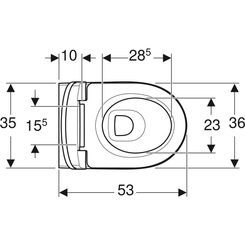 Geberit Selnova Premium zestaw muszla wc wisząca Remfree 53 cm deska sedesowa, kryte mocowania biały 501.991.00.1
