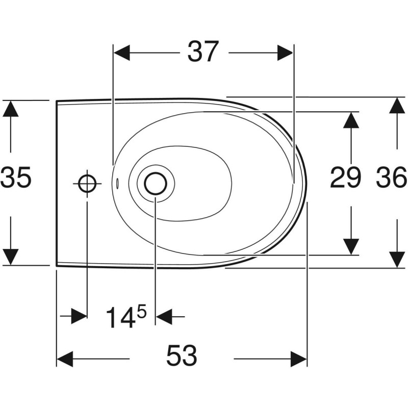 Geberit Selnova Premium bidet wiszący 53 cm kryte mocowania ceramika biały 501.993.00.1