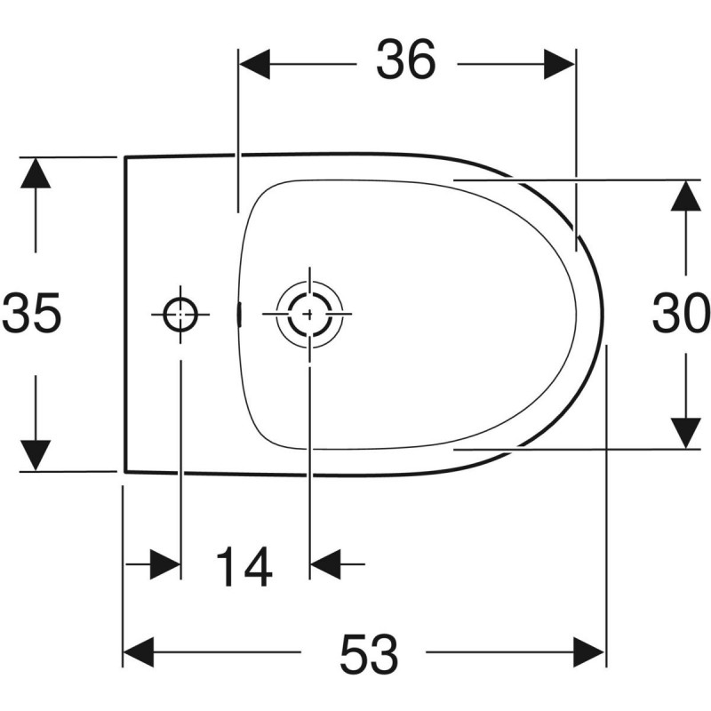 Geberit Selnova bidet wiszący 53 cm ceramika biały 500.264.01.7