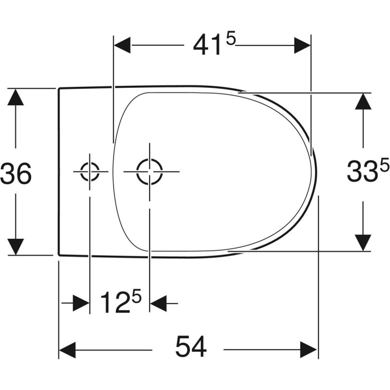 Geberit Selnova bidet stojący 54 cm ceramika biały 500.154.01.5