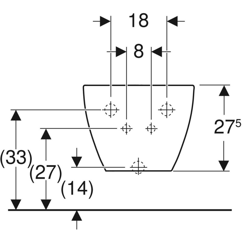 Geberit Acanto bidet wiszący 53 cm biały 502.825.00.1