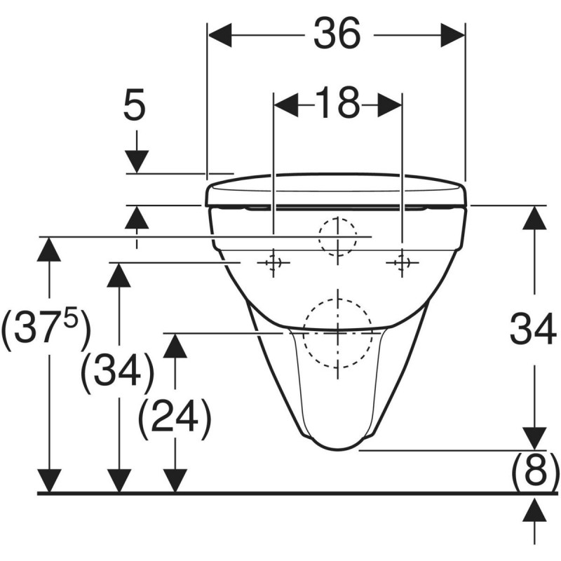 Geberit Selnova zestaw muszla wc wisząca Remfree 53 cm deska wolnoopadająca biały 501.751.00.1