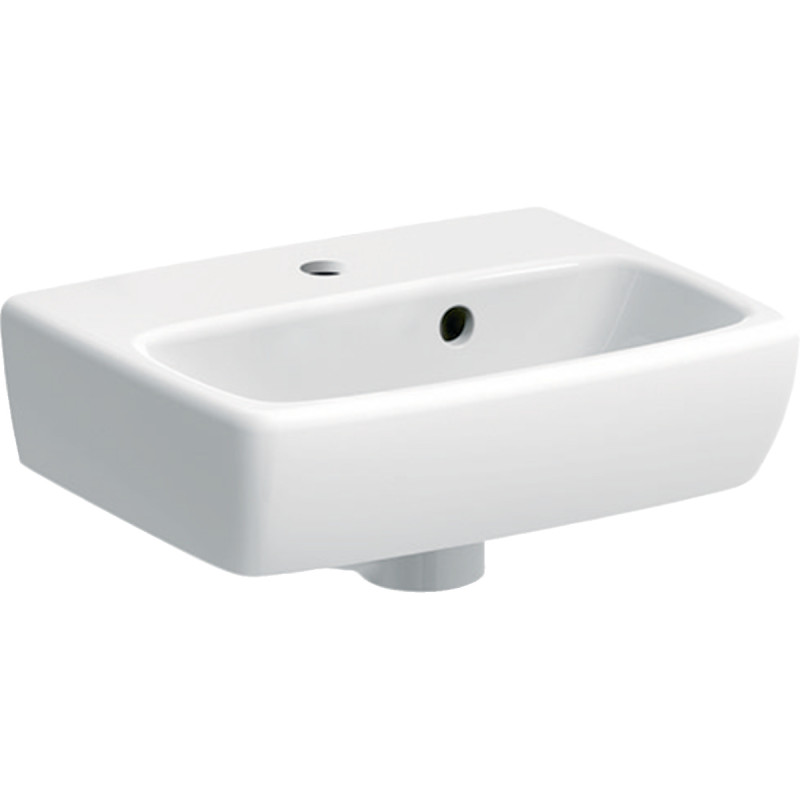 Geberit Selnova Square Compact mała umywalka wisząca 36x28 cm z otworem biały 500.316.01.7