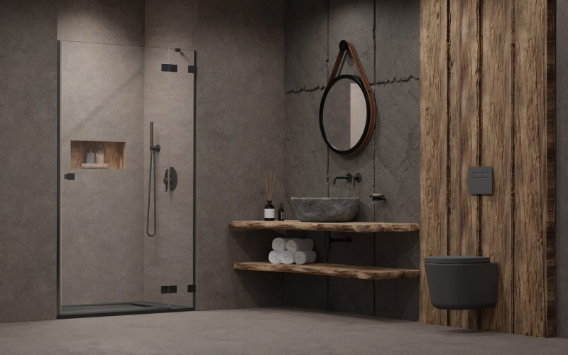 Radaway Essenza Pro Brushed GunMetal DWJ drzwi wnękowe otwierane 100 cm prawe gunmetal Easy Clean 10099100-92-01R