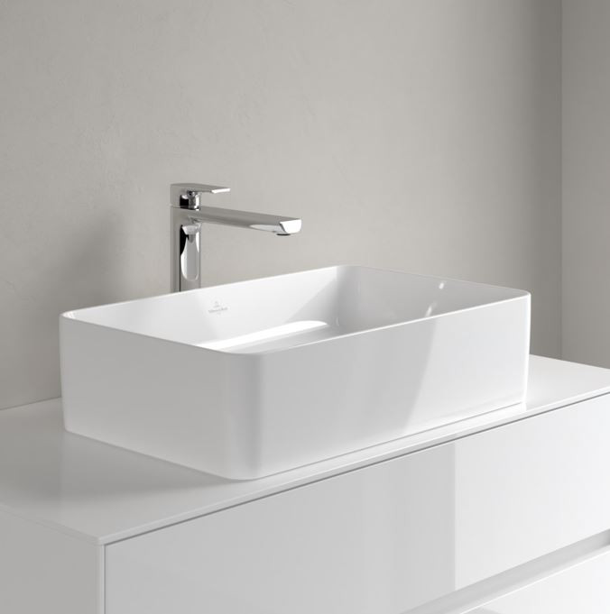 Villeroy&Boch Collaro umywalka nablatowa / stawiana na blat 56x36 cm  biała weiss alpin 4A205601