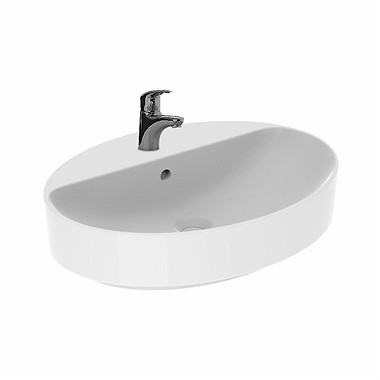 Geberit Variform umywalka owalna stawiana na blat 60x45 cm z otworem na baterie 500.772.01.2