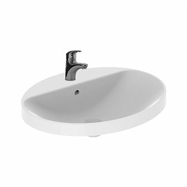 Geberit Variform umywalka owalna wpuszczana w blat 60 x 48 cm z otworem na baterię 500.724.01.2
