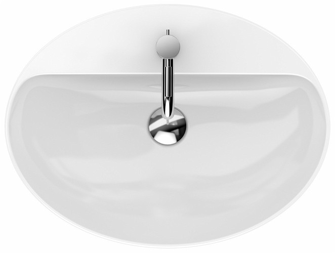 Geberit Variform umywalka owalna stawiana na blat 60x45 cm z otworem na baterie 500.772.01.2
