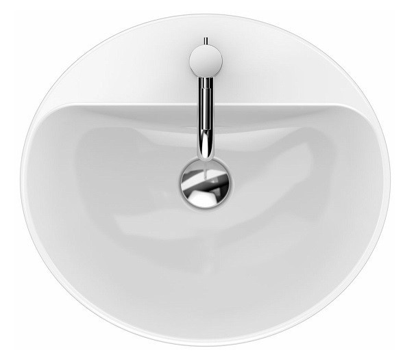 Geberit Variform umywalka owalna wpuszczana w blat 55x45 cm z otworem na baterię 500.720.01.2