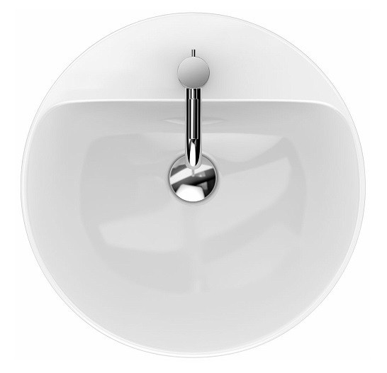 Geberit Variform umywalka okrągła wpuszczana w blat z otworem na baterię 48 cm 500.704.01.2