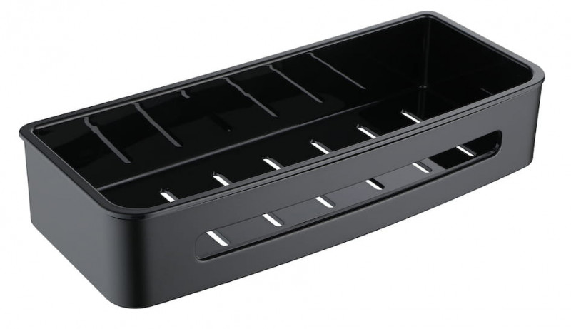 Stella koszyk ścienny czarny mat z wkładem z tworzywa czarnym 16.067-BB