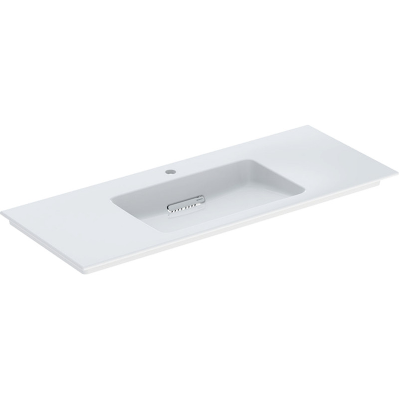 Geberit ONE umywalka meblowa z blatem 120x48 cm, odpływ poziomy, z otworem na baterię, KeraTect 505.017.00.1