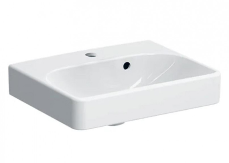 Geberit Smyle Square umywalka kompaktowa 45x36 cm z otworem 500.222.01.1