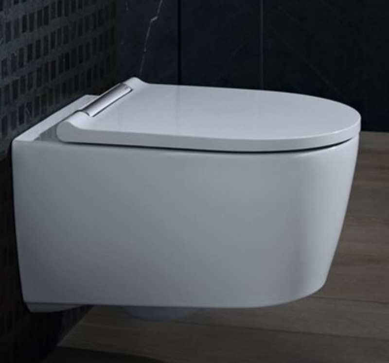 Geberit ONE TurboFlush zestaw muszla wisząca z deską wolnoopadaącą, biały matowy, panel chrom 500.202.JT.1