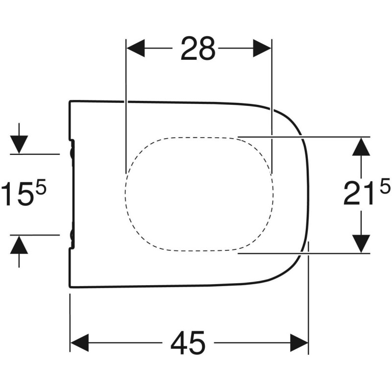 Geberit Smyle Square deska wc zwykła slim duroplast 500.239.01.1
