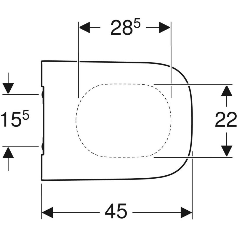 Geberit Smyle Square deska wc zwykła slim duroplast 500.238.01.1