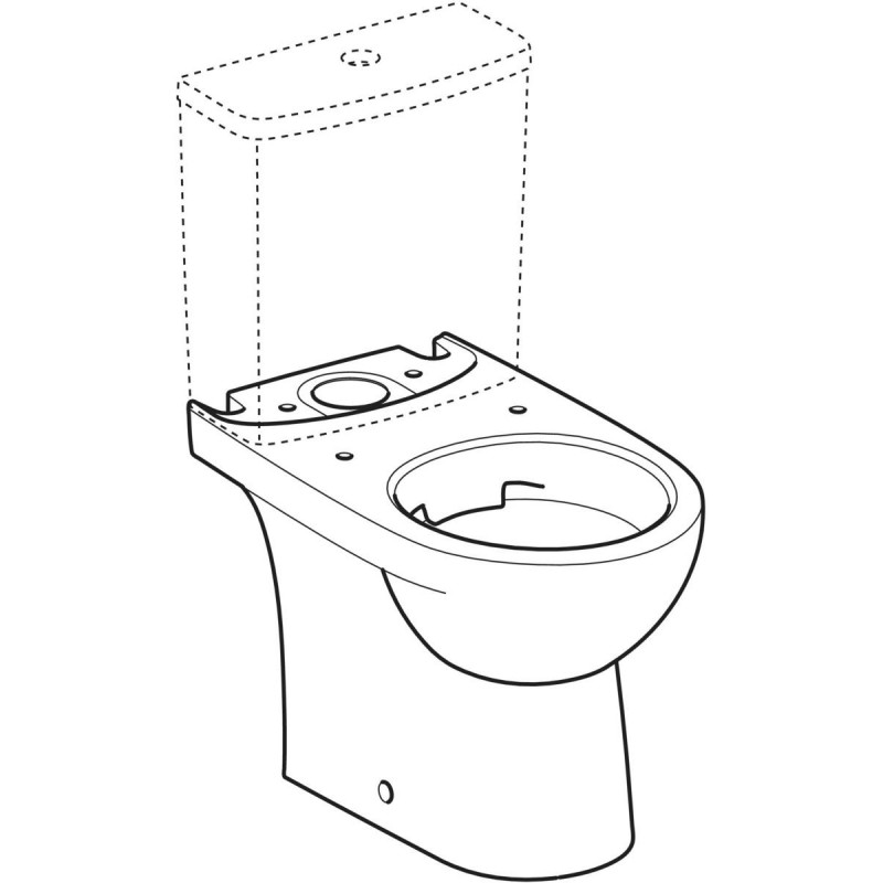 Geberit Selnova Compact muszla stojaca krótka 60 cm do kompaktu odpływ uniwersalny 500.478.01.7