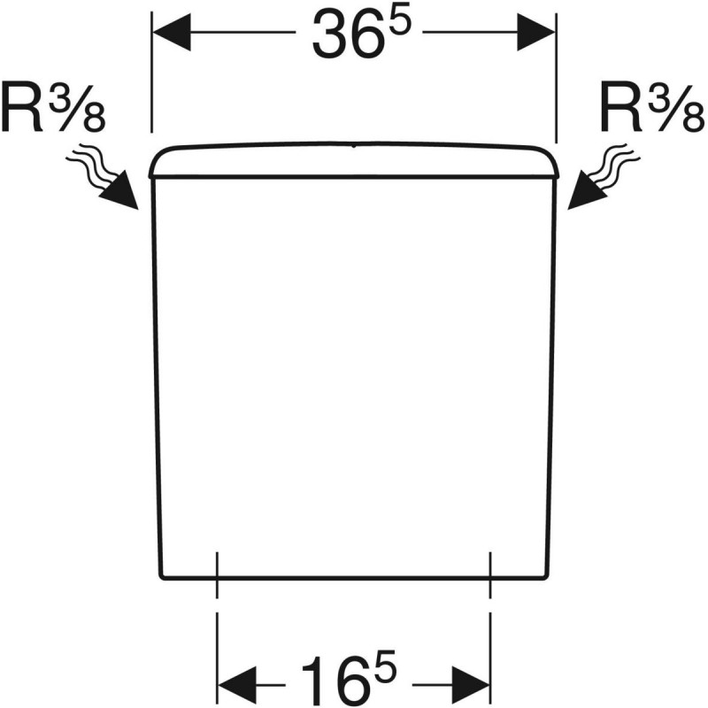 Geberit Selnova Square spłuczka do komapktu z armaturą 3/6 l biały 500.490.01.1