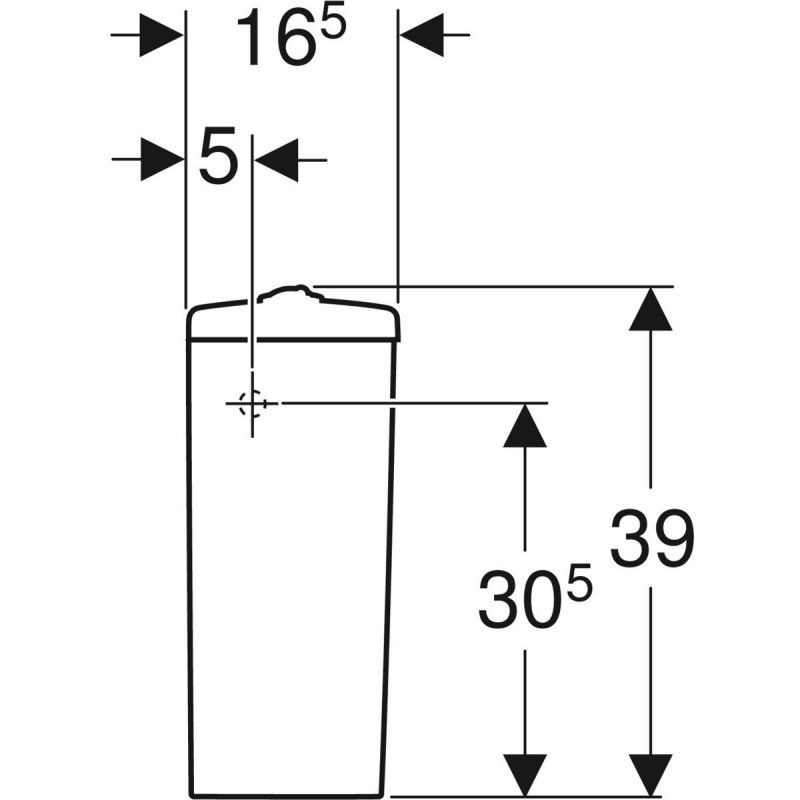 Geberit Selnova spłuczka do komapktu owalna z armaturą 3/6 l biały 500.269.01.1