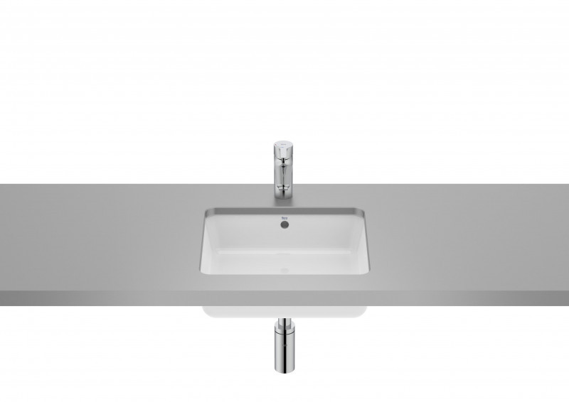 Roca Gap Square umywalka podblatowa prostokątna 40x35 biały Supraglaze A3270YES00