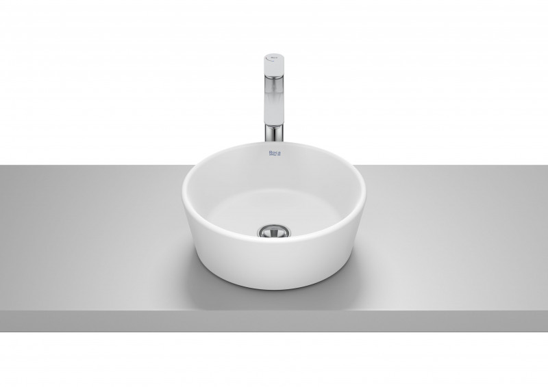 Roca Optica mała umywalka nablatowa okrągła 35x35 biały mat A327B15620