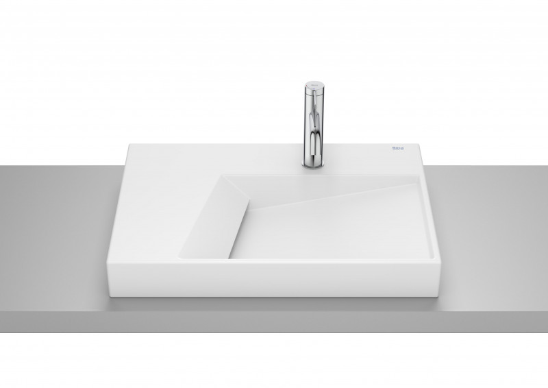 Roca Horizon Geometric umywalka nablatowa z otworem na baterię biały mat A32727662B