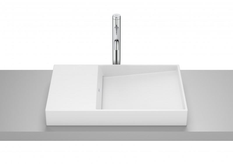 Roca Horizon Dash umywalka nablatowa bez otworu na baterię biały mat A32727962B