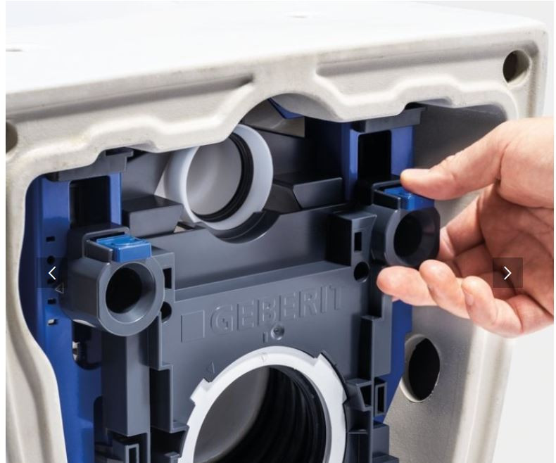 Geberit ONE TurboFlush zestaw muszla wisząca z deską wolnoopadaącą, biały matowy, panel chrom 500.202.JT.1