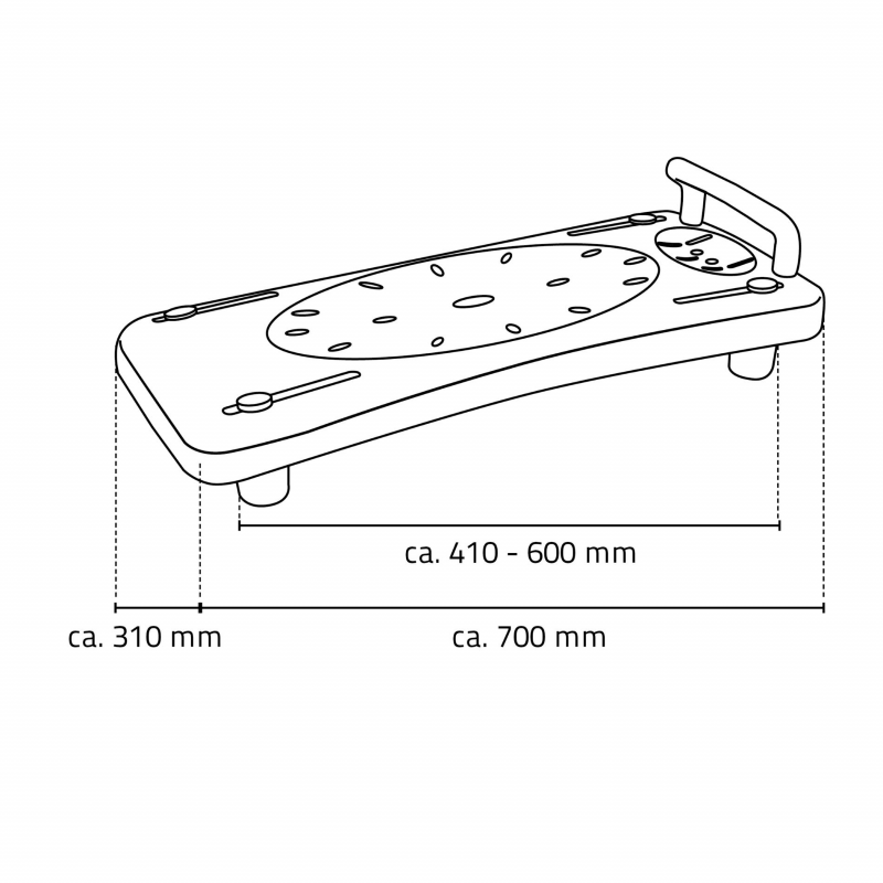 Ridder HANDICAP siedzisko wannowe na wannę z uchwytem 70 cm , biały A0040101