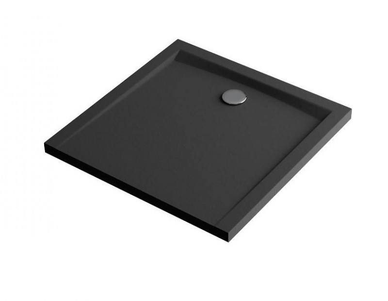 Excellent Forma X brodzik kwadratowy niski 100x100 struktura czarny BREX.1402.100.100.BLN