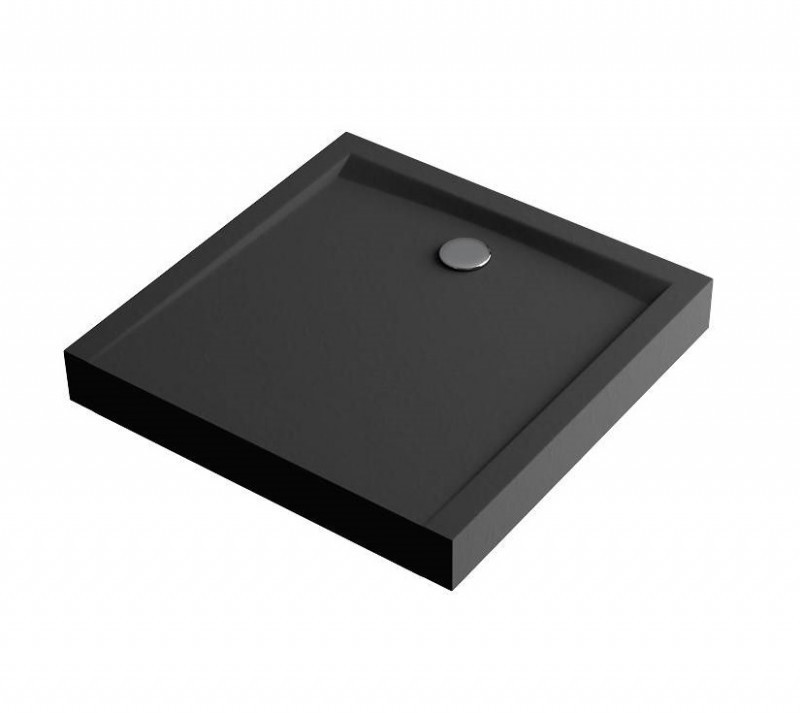 Excellent Forma Compact X brodzik kwadratowy wysoki 100x100 struktura czarny BREX.1402.100.100.BLC