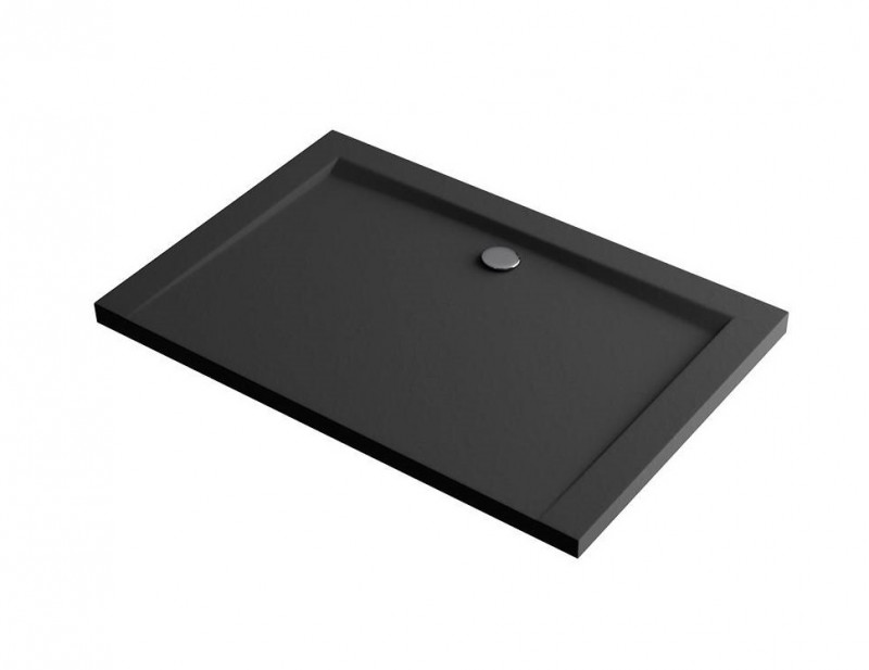 Excellent Forma X brodzik prostokątny niski 110x80 struktura czarny BREX.1403.110.080.BLN